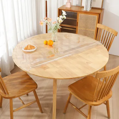 Produktbild von Transparente Runde PVC Tischdecke 120 cm Schutz und Wasserdicht