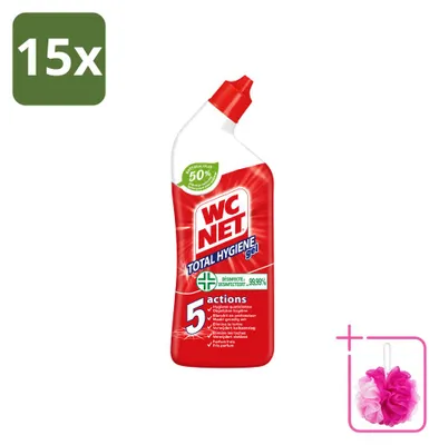 Produktbild von 15 x WC Net Total Hygiene Gel Toiletreiniger - 750 ml - Sparpackung - 15 Stücke