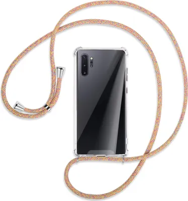 Produktbild von Handykette Backcover-Schutzhülle mit Band (Metall silberfarben) für Samsung Galaxy Note 10 Plus - Rainbow