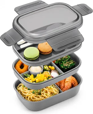 Produktbild von Lunchbox Erwachsene 1900ml Auslaufsicher Brotdose Bento Box Fächer