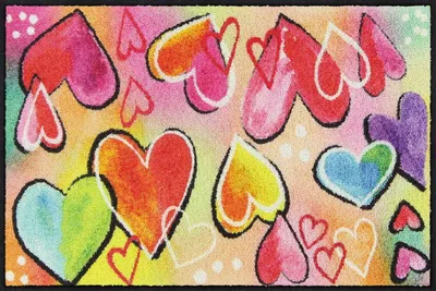 Produktbild von Salonloewe HEART MOTION Fußmatte Wohnmatte 50 x 75 cm
