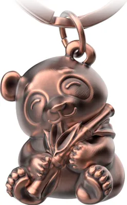 Produktbild von Panda Bär Schlüsselanhänger "Tao" in Antique Roségold - Süßer Glücksbringer - Geschenk für Panda Bär Liebhaber