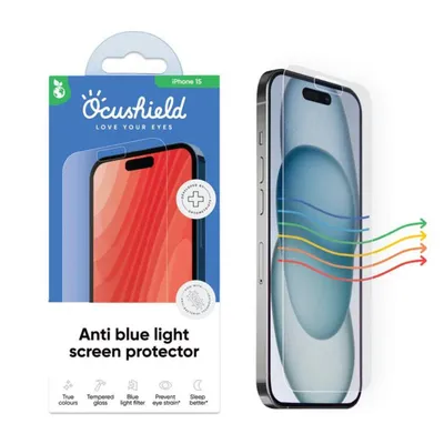 Produktbild von Ocushield OCIPH16MAXNP, Apple, iPhone 15, Blaulichtschutz, Transparent, 1 Stück(e)