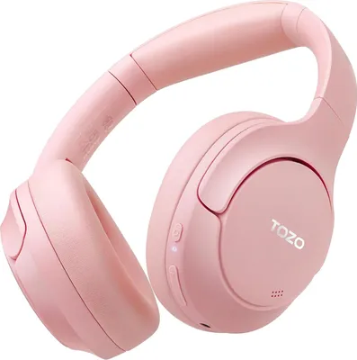Produktbild von Noise Cancelling Kopfhörer,Kopfhörer Kabellos Bluetooth mit App Steuerung, Hi-Res Audio,60 Std Spielzeit,Tiefer Bass,Komfortable Ohrmuscheln,Rosa
