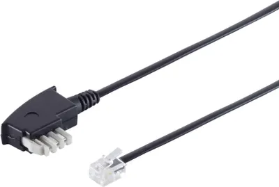 Image de S/CONN maximum connectivity Câble de raccordement téléphonique TAE N mâle sur Western mâle 6/4, Philips et Panasonic, 10,0m (70150)