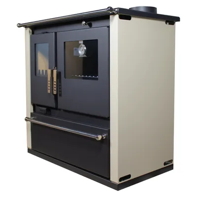 Zdjęcie produktu dla Verso CS Plus Ivory 7.7 kW | Piec kominkowy EEK A+ z piekarnikiem i płytą grzewczą