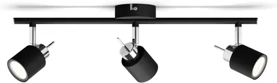 Productafbeelding van Philips Inbouwspot/wandspot Meranti, 3 stuks, Spots, GU10, 3 lampen, LED, 220-240 V, Zwart