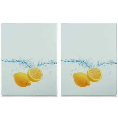 Immagine prodotto di Set di 2 sottopiatti decorativi in vetro temperato - 52 x 40 cm, ZELLER
