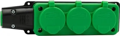 Immagine prodotto di Presa multipla in gomma, presa multipla 3x230 V 16 A IP54 verde