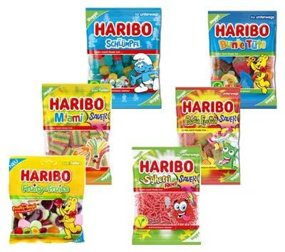 Produktbild von Gummibärchen-Mix, 6 Stück – Haribo