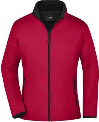 Produktbild von James+Nicholson JN1129 | Ladies` Promo Softshell Jacket - Farbe: Red/Black - Größe: M