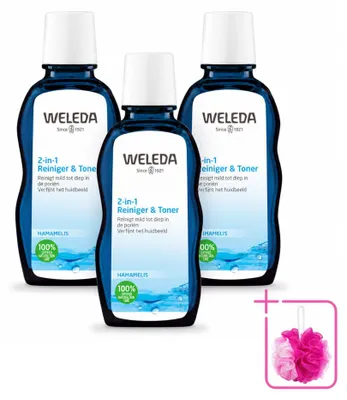 Obrázok produktu pre 3 x Čistiaci a tonizujúci prípravok 2 v 1 Weleda pre normálnu a zmiešanú pleť - 100 ml - Balenie 3 kusov