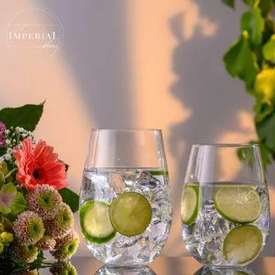 Produktbild von IMPERIAL glass Trinkgläser Set 12-teilig 570ml & 700ml – bauchige Wassergläser aus Crystalline Glas "Havanna" Spülmaschinenfest