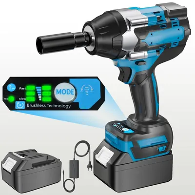 Zdjęcie produktu dla Akumulatorowa wkrętarka udarowa – wkrętarka udarowa – 1800 Nm – bezszczotkowa – czworokąt 12,7 mm – akumulator litowo-jonowy 18 V – w zestawie 1 akumulator – czarna