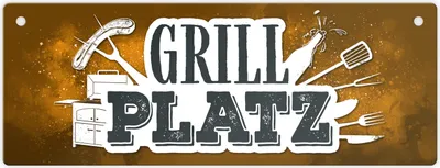 Produktbild von Grillplatz Metallschild XL