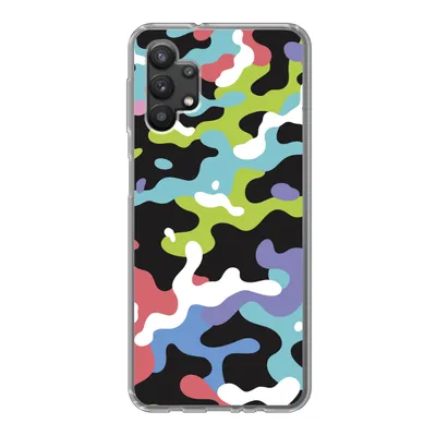 Produktbild von MuchoWow® Handyhülle Schutzhülle Hülle für Samsung Galaxy A32 5G Buntes Camouflage-Muster Silikon Softcase Handy Hülle - Softcase
