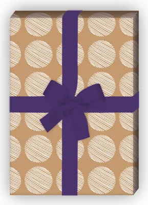 Produktbild von Doodle Geschenkpapier Set, Dekorpapier mit großen Punkten, beige,  - G8596, 32 x 48cm