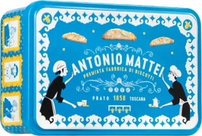 Produktbild von Cantuccini La Mattonella, Schmuckdose, Toskanische Mandelkekse, 300 g, Antonio Mattei Biscottificio