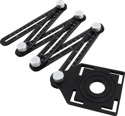 Produktbild von Winkelschablone McPower mit Lineal 6 Arme je 12cm faltbar