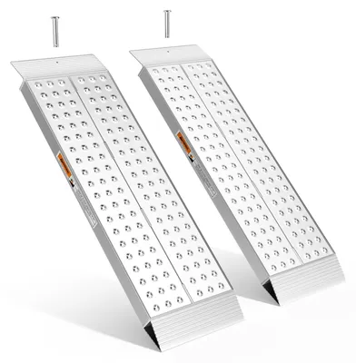Productafbeelding van Oprijplaat oprijplaten motorhelling - Opvouwbaar - Aluminium - 100 cm - Antislip
