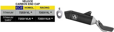 Produktbild von ARROW Slip-On Auspuff Veloce Racing Schwarz Titan für Ducati Multistrada V4/V4S