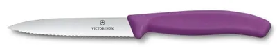 Produktbild von Swiss Classic, Gemüsemesser, 10cm, Wellen, Mittelspitz, violett