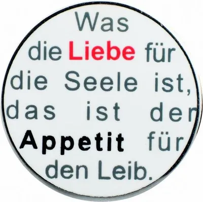 Produktbild von Räder Anstecknadel mit 'Appetit' Motiv