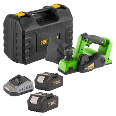 Produktbild von Procraft PE20BLbb Akku Hobel 20 V 82 mm Brushless + 2x Akku 4,0 Ah + Ladegerät + Koffer