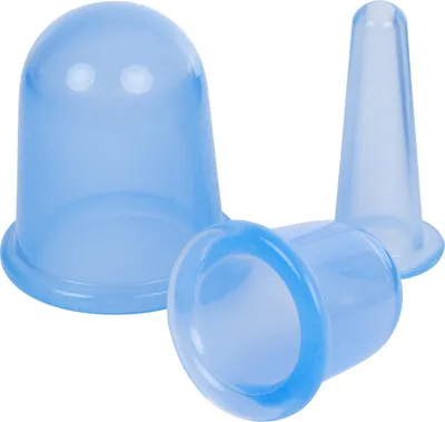 Produktbild von Schröpfkopf-Set Schröpfköpfe Schröpfen Schröpfglas Schröpfgläser Silikon, 3-tlg.