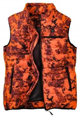 Produktbild von il Lago Red Level Heizweste Feuerland Herren (Orange Camouflage) Größe 3XL/4XL