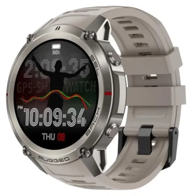 Productafbeelding van INF Smartwatch met 1.43 inch AMOLED, Multi-GNSS, 5ATM, 500mAh batterij en Bluetooth bellen, compatibel met Gloryfitpro Grijs