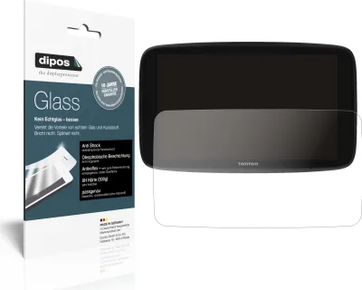 Produktbild von 2x Schutzfolie für TomTom GO Discover 7 Zoll matt - Anti-Shock 9H Folie dipos Glass Kunststoffglas