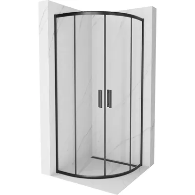 Obrázek produktu pro Mexen Rio půlkruhový sprchový kout 70 x 70 cm, Průhledné, Černá - 863-070-070-70-00