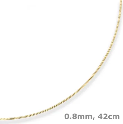 0-8mm-Halsreif-Tondakette-Omegareif-aus-585-Gelbgold-42cm