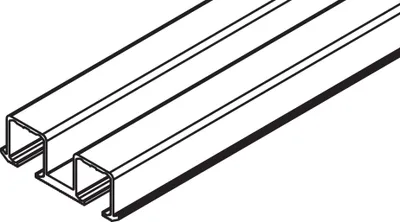 Produktbild von Hawa D: Doppellaufschiene, Aluminium, gelocht