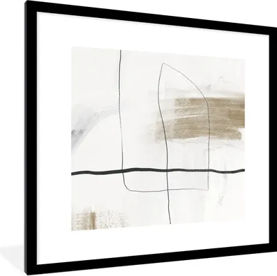 Produktbild von MuchoWow® Gerahmtes Poster Kunst - Minimalismus - Abstrakt 40x40 cm - Poster mit Schwarzem Bilderrahmen Wandposter Rahmen Foto Bilder - Poster - Plakat im Rahmen
