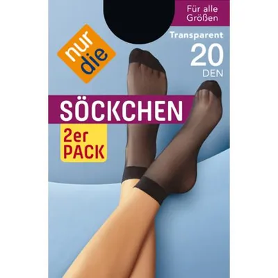 Produktbild von NUR DIE Söckchen 20 DEN 2er Pack - schwarz - one size