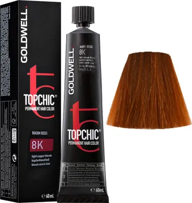 Immagine prodotto di Goldwell Topchic Tube 8K Light Copper Blonde 60ml - colore permanente in tubo