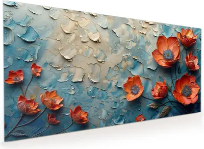 Produktbild von Küchenrückwand Spritzschutz Glas mit Motiv Blumenmeer 40 x 40 cm