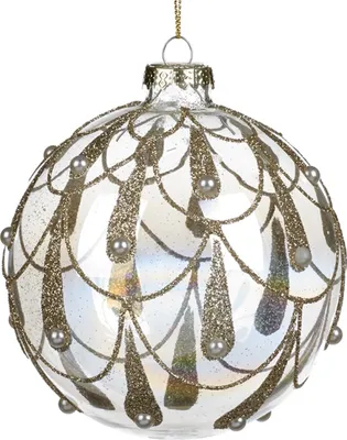 Produktbild von Goodwill Weihnachtskugel aus Glas, Gold, 10 cm, Sonderangebot pro 2 Stück