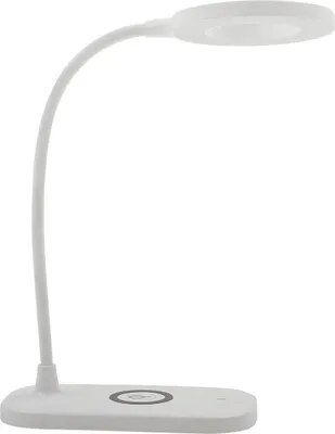 Produktbild von Lindby LED-Tischlampe Siona, weiß, CCT, dimmbar, Ladestation
