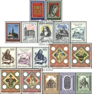 Produktbild von Briefmarken Vatikanstadt 1973 Mi 615-631 (kompl.Ausg.) Jahrgang 1973 komplett postfrisch Sondermarken