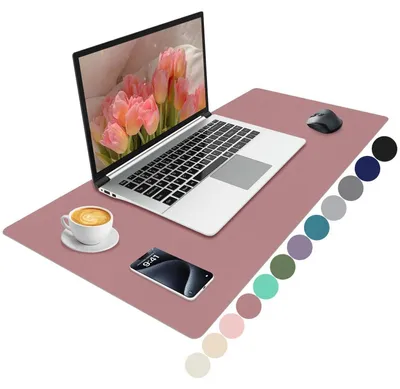 Immagine prodotto di Tappetino per scrivania, dimensioni 80x40 cm, in ecopelle Rosalila, resistente all'acqua, antiscivolo, tagliabile