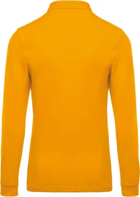 Produktbild von Kariban Herren Polo-Shirt Langarmshirt Poloshirt Langarm Hemd Longsleeve, Größe:L, Farbe:Gelb