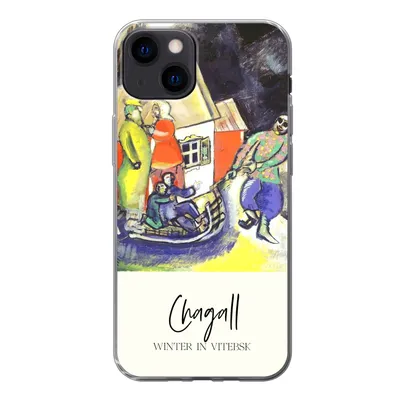 Produktbild von MuchoWow® Handyhülle Schutzhülle Hülle für iPhone 13 Winter in Witebsk - Chagall Silikon Softcase Handy Hülle - Karteninhaber