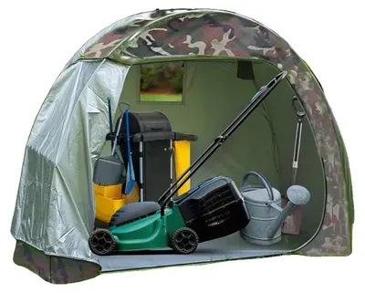 Productafbeelding van Fietsentent, gemaakt van 210D Oxford-materiaal, afmetingen 194 cm × 81 cm × 163 cm, ruimte voor 3 fietsen, montage zonder gereedschap, weerbestendig