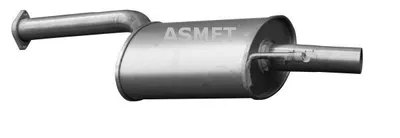 Produktbild von ASMET 01.013 Mittelschalldämpfer Schalldämpfer passend für MERCEDES-BENZ 190 (W201)
