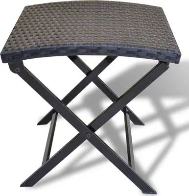 Immagine prodotto di Sgabello Pieghevole in Polyrattan Nero