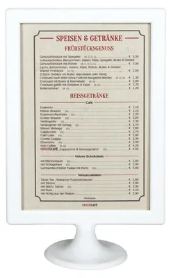Produktbild von 8x Tischaufsteller aus ABS weiss A5