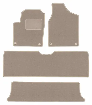 Productafbeelding van Velours automatten voor Volkswagen Sharan I 1995-2010 (MPV) – 4-delig, beige, op maat – Wielganizator LUX